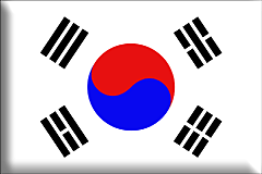 Bandiera Corea .gif - Grande e rialzata