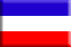 Bandiera Serbia e Montenegro .gif - Grande e rialzata