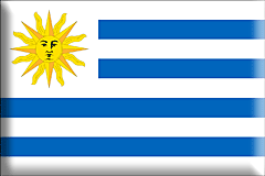 Bandiera Uruguay .gif - Grande e rialzata