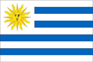 Bandiera Uruguay .gif - Molto Grande