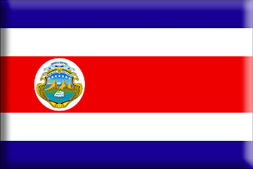 Bandiera Costa Rica .gif - Molto Grande e rialzata