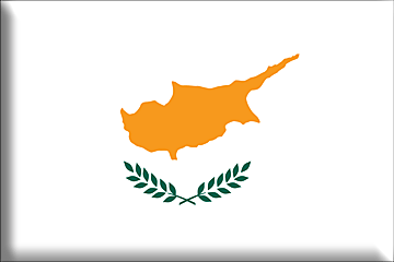 Bandiera Cipro .gif - Molto Grande e rialzata