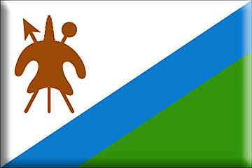 Bandiera Lesotho .gif - Molto Grande e rialzata