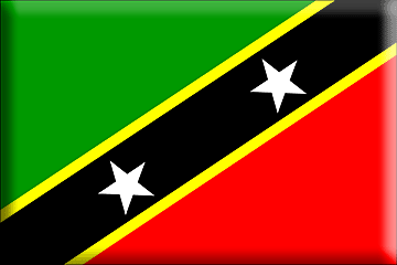 Bandiera Saint Kitts e Nevis .gif - Molto Grande e rialzata