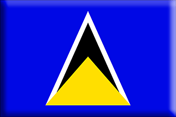 Bandiera Saint Lucia .gif - Molto Grande e rialzata