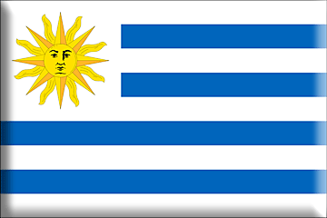 Bandiera Uruguay .gif - Molto Grande e rialzata