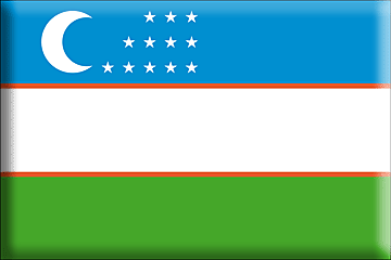 Bandiera Uzbekistan .gif - Molto Grande e rialzata