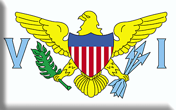 Bandiera Isole Vergini - USA .gif - Molto Grande e rialzata