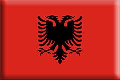 Bandiera Albania .gif - Grande e rialzata