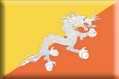 Bandera Bután .gif - Grande y realzada