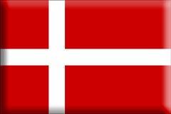 Bandiera Danimarca .gif - Grande e rialzata