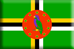 Bandiera Dominica .gif - Grande e rialzata