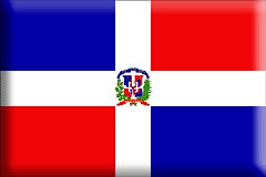 Bandiera Repubblica Dominicana .gif - Grande e rialzata