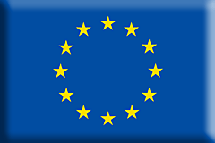 Bandiera Unione Europea .gif - Grande e rialzata