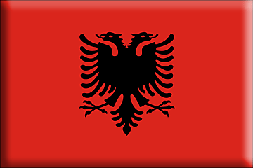 Bandiera Albania .gif - Molto Grande e rialzata