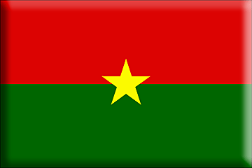 Bandiera Burkina Faso .gif - Molto Grande e rialzata