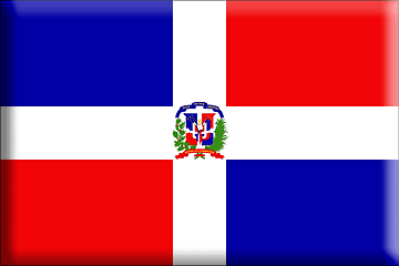 Bandiera Repubblica Dominicana .gif - Molto Grande e rialzata