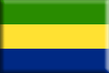 Bandera Gabón .gif - Extra Grande y realzada