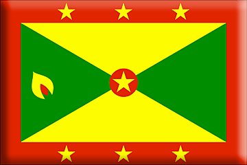 Bandiera Grenada .gif - Molto Grande e rialzata