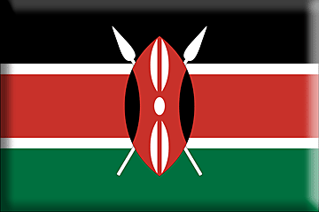 Bandiera Kenya .gif - Molto Grande e rialzata