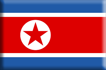 Bandiera Corea del Nord .gif - Molto Grande e rialzata