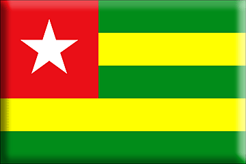 Bandera Togo .gif - Extra Grande y realzada