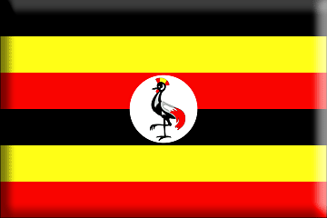 Bandiera Uganda .gif - Molto Grande e rialzata